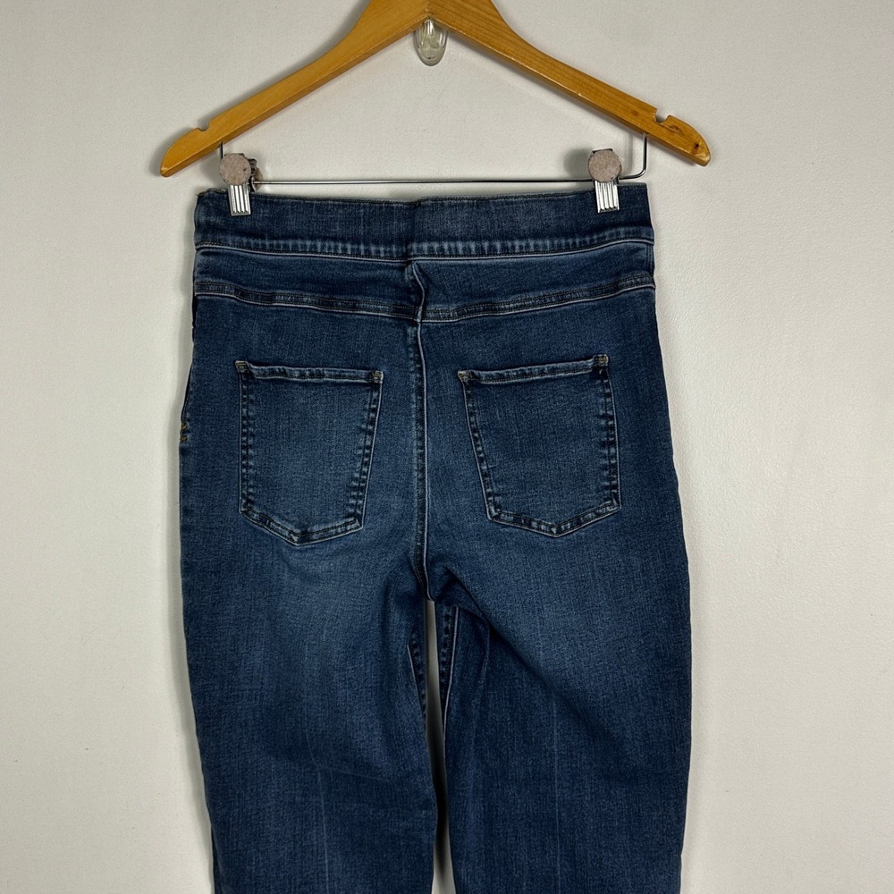 SPANX Dip Dye Denim Jeans Womens Size Large Pull On Blue Crop 20231R NEW Minimal - Picture 9 of 15